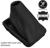 BLACK & BLACK TOP GRAIN REAL LEATHER GEAR GAITER FOR MERCEDES SLK R170 96-04