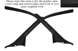 BLACK STITCH 2X WINDSCREEN A PILLAR SKIN COVERS FITS MERCEDES VITO W638 96-03