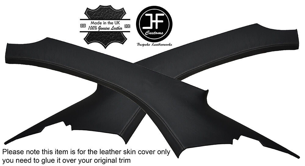 GREY STICH 2X HARDTOP SIDE TRIM LEATHER COVERS FITS PORSCHE CARRERA 996 97-05