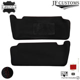FOR MERCEDES E CLASS W210 99-03 D RED CROSS STITCH 2X SUN VISOR LEATHER COVERS