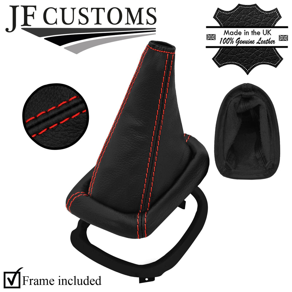 RED STITCH GEAR GAITER + FRAME FITS CHRYSLER GRAND VOYAGER 00-07 5 SPEED