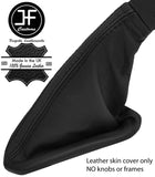 BLACK & BLACK STRIPE LEATHER HANDBRAKE GAITER FITS FORD TRANSIT CONNECT 02-09