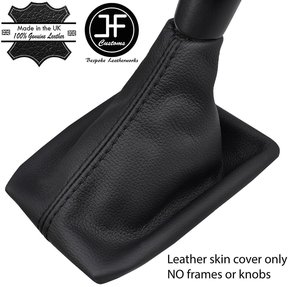 BLACK STITCH TOP GRAIN LEATHER MANUAL GEAR GAITER FITS PEUGEOT 508 2011-2017