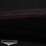 JF2 RED DIAMOND STITCH 2X ARMREST COVER FOR MERCEDES VITO VIANO W447 14-21