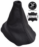 BLACK STITCHING MANUAL REAL LEATHER GEAR GAITER FITS VW PASSAT B6 2005-2009