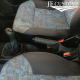 FITS SEAT IBIZA CORDOBA 93-99 GEAR HANDBRAKE GAITER SET LEATHER RED STITCH