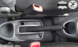 BLACK STITCHING FOR TOYOTA AYGO CITROEN C1 PEUGEOT 107 HANDBRAKE GAITER LEATHER