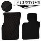 TAN DIAMOND STITCH VINYL 4X TAILORED FLOOR CARPETS FOR BMW MINI F56 13-21 JF1