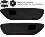 RED  STITCH 2X FRONT DOOR CARD TRIM LEATHER COVER FOR MG MGF MK1 95-99 STYLE 2