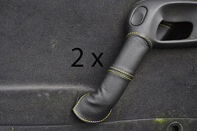 yellow stitch FITS VAUXHALL OPEL VECTRA B 96-02 2X REAR DOOR HANDLE COVERS