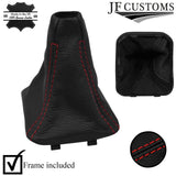 RED STITCH LEATHER GEAR COVER + PLASTIC FRAME FITS BMW F40 19-22 CUSTOM NEW