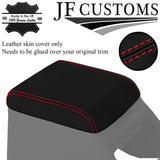 RED STITCH LEATHER ARMREST LID COVER FOR LAND ROVER DISCOVERY MK1 94-98