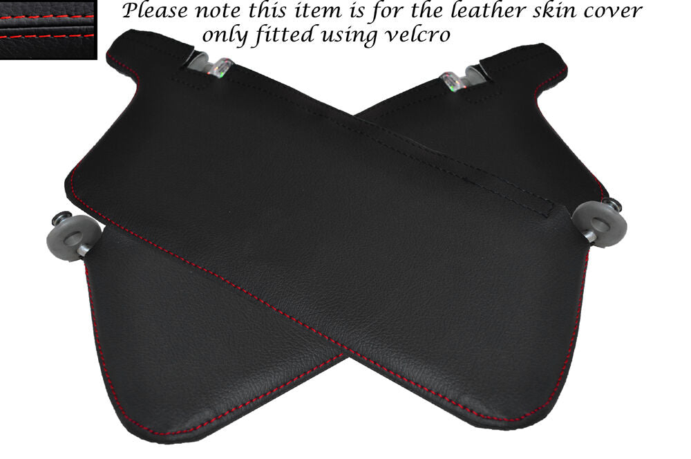 RED STITCH 2X SUN VISORS LEATHER COVERS FITS HONDA INTEGRA TYPE R DC2 93-01