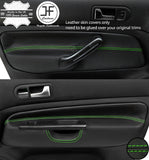 GREEN  STITCH 2X FRONT DOOR CARD TRIM COVERS FOR VW GOLF MK4 98-05 5 DOOR STYLE2