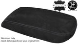 BLACK STITCHING REAL SUEDE ARMREST LID COVER FITS BMW X4 F26 2014-2018