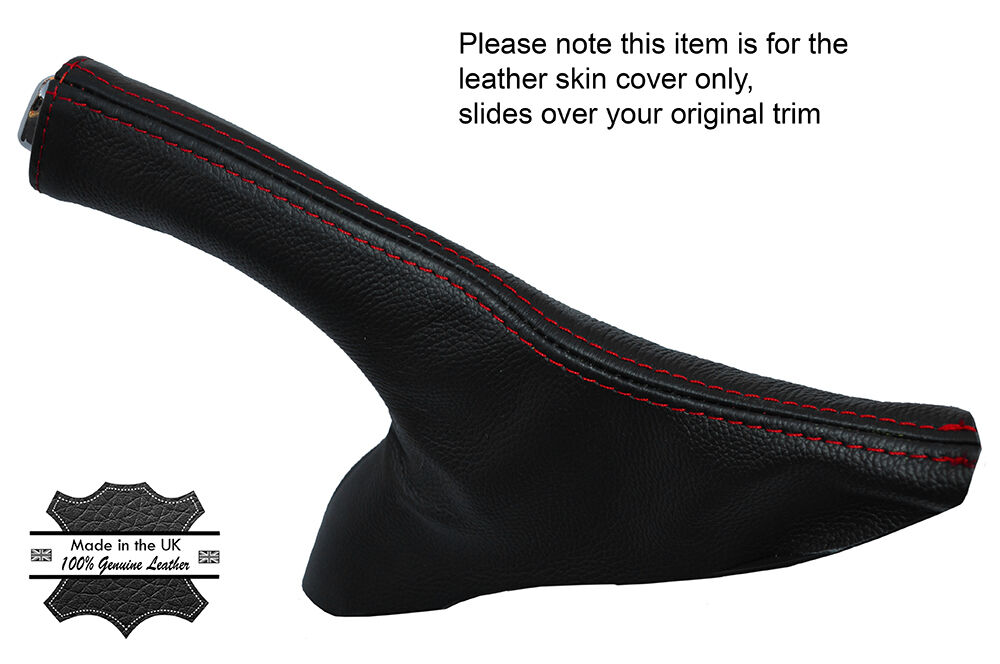 RED STITCHING LEATHER SKIN HANDBRAKE GAITER FITS HYUNDAI VELOSTER 2011-2015