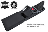 BLACK STITCH TOP GRAIN LEATHER GEAR GAITER ARMREST COVER FOR HONDA S2000 99-03