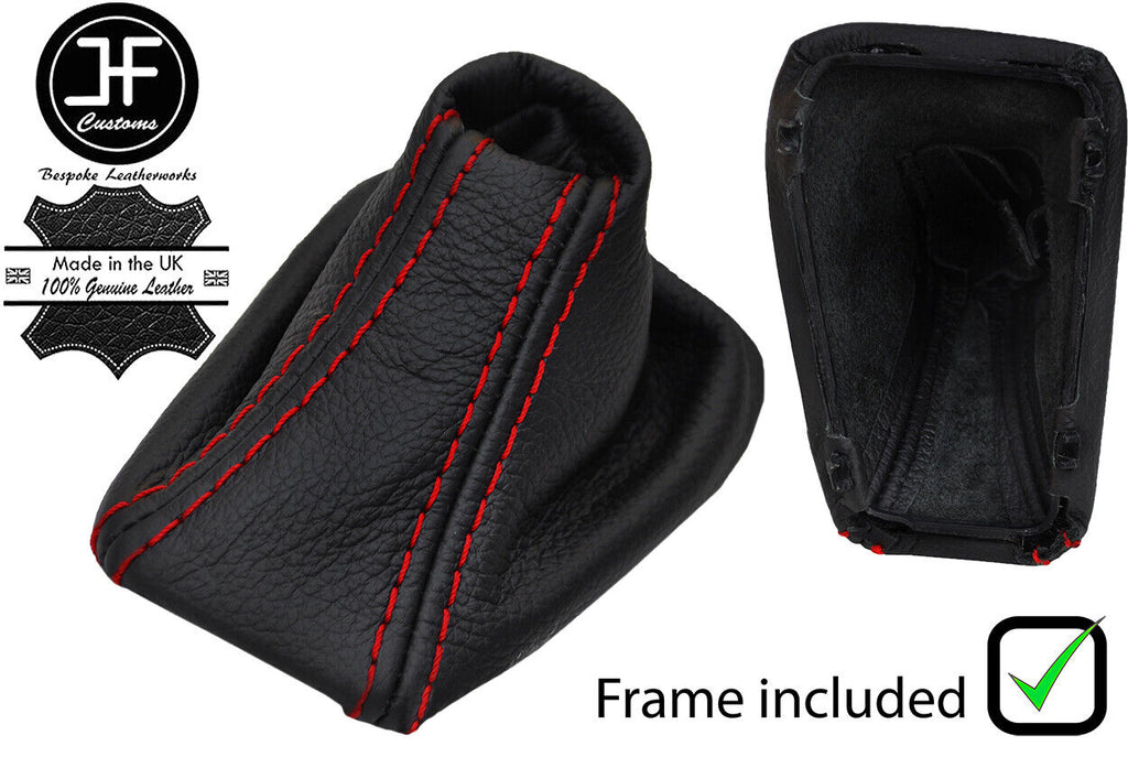 RED STITCH LEATHER SE AUTO GEAR GAITER + PLASTIC FRAME FITS BMW Z4 E89 09-16