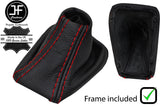 RED STITCH LEATHER SE AUTO GEAR GAITER + PLASTIC FRAME FITS BMW Z4 E89 09-16