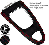 RED STITCH MANUAL GEAR SURROUND SUEDE COVER  FOR SAAB 93 9-3 2003-2012