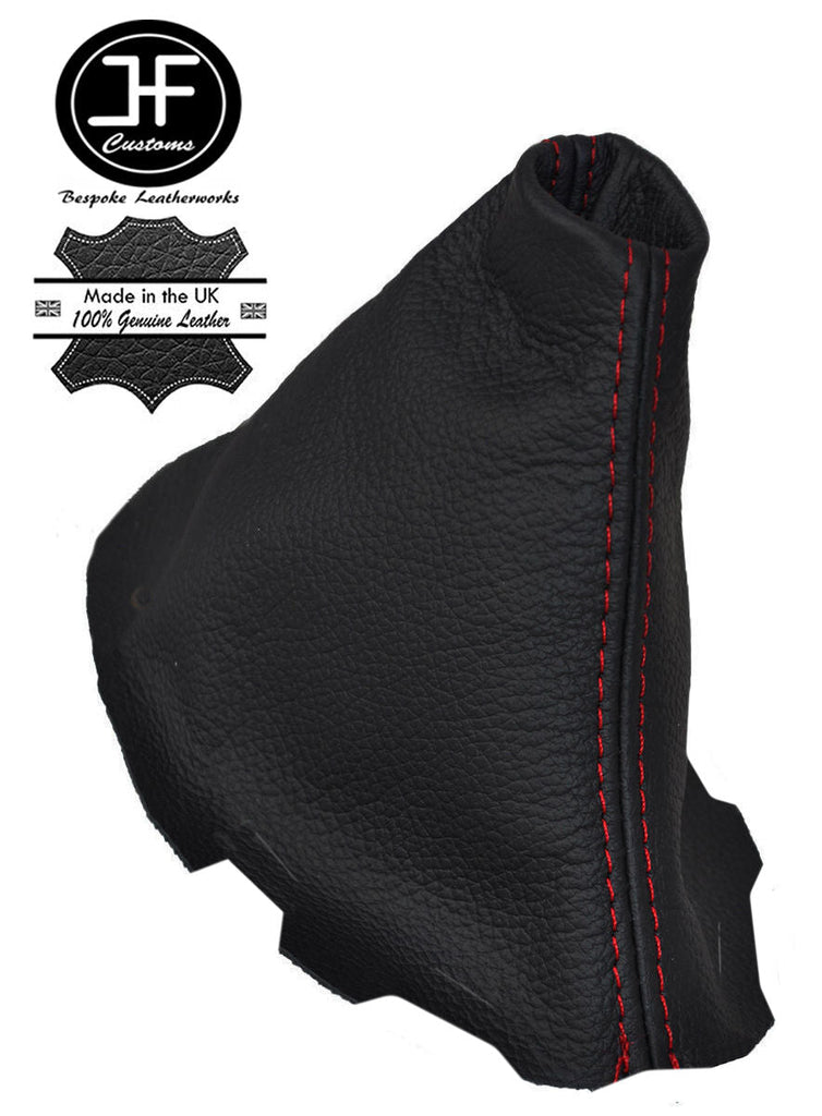 RED STITCH MANUAL LEATHER GEAR STICK GAITER FITS HYUNDAI I30 2012-2015