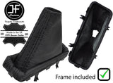 BLACK STITCH LEATHER AUTOMATIC GEAR PLASTIC FRAME FOR VOLVO V70 S60 00-04