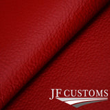 D RED ITALIAN LEATHER 2X REAR DOOR CARD COVERS FITS LANCIA BETA VOLUMEX COUPE