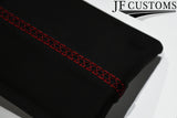 D RED LUX-STITCH LEATHER PASSENGER SIDE DASH TRIM COVER FOR DEFENDER 07-16