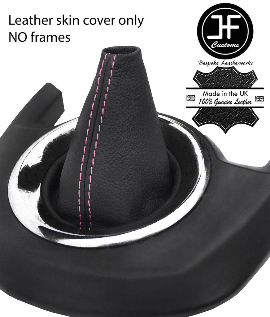 PINK STITCH TOP GRAIN LEATHER GEAR GAITER FITS CITROEN C4 GRAND PICASSO 06-13