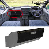 YELLOW STITCH LEATHER GLOVE BOX COVER FITS VW T4 TRANSPORTER CARAVELLE CAMPER