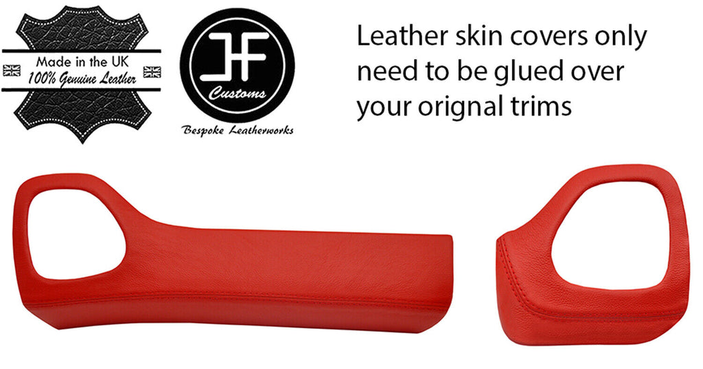 RED TOP GRAIN LEATHER TWO PIECE DASH KIT TRIM COVERS FOR TOYOTA AYGO 14-19