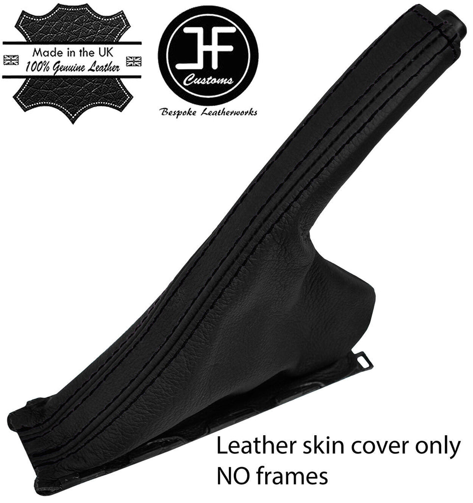 BLACK STITCHING TOP GRAIN LEATHER HANDBRAKE GAITER FITS SAAB 95 9-5 1997-2010