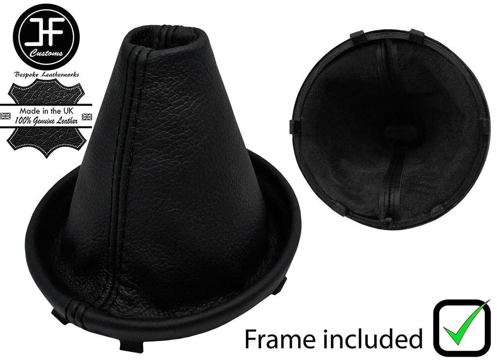 BLACK STITCH LEATHER MANUAL GAITER+PLASTIC FRAME FOR VW BEETLE 2012-2018