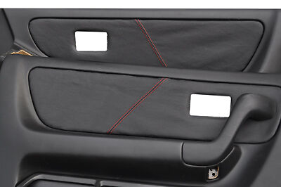 red stitch FITS NISSAN SKYLINE GTS GTR R33 93-98  2 X DOOR CARD TRIM COVERS