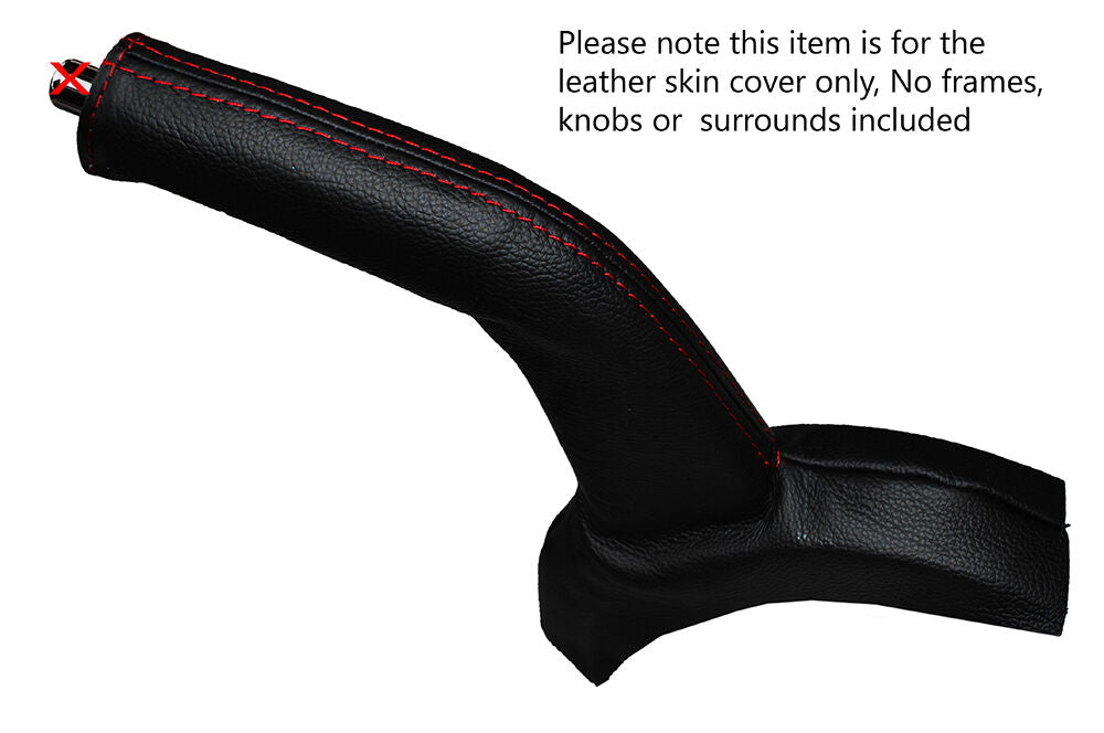 RED STITCHING LEATHER HANDBRAKE GAITER FITS PEUGEOT 4007 2007-2015 CUSTOM NEW
