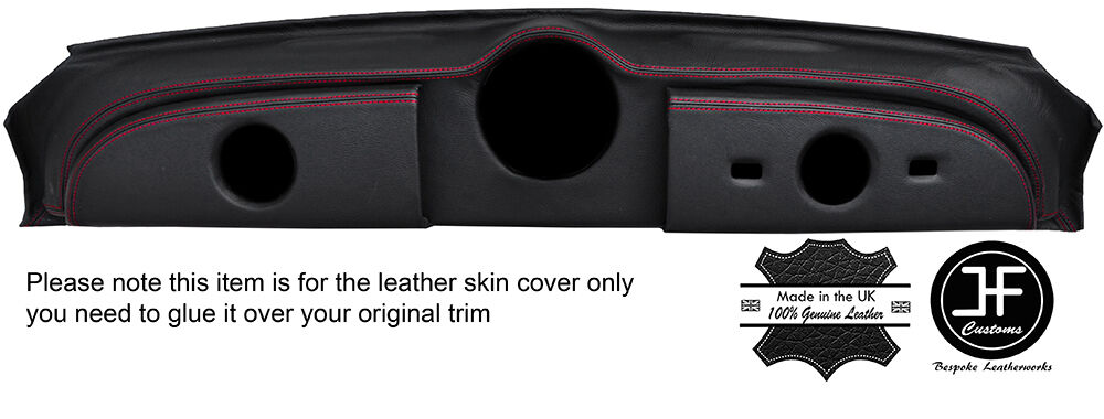 RED STITCHING DASH DASHBOARD LEATHER COVER FITS MORRIS MINOR MM 1000 CUSTOM NEW