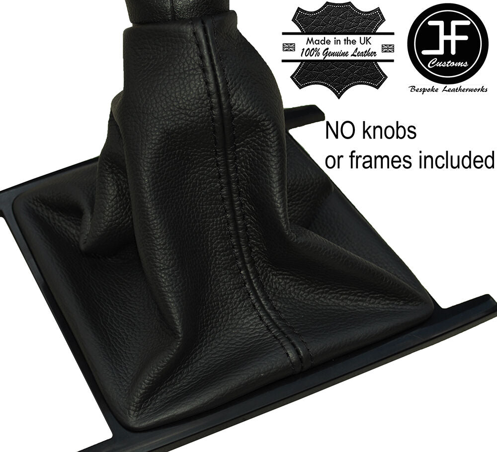 BLACK STITCHING MANUAL LEATHER GEAR GAITER FITS VW AMAROK 2010-2016 CUSTOM NEW