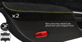 YELLOW STITCH 2X DOOR ARMREST SUEDE COVERS FITS 350Z Z33 07-2009 FACELIFT