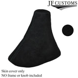 BLACK STITCHING PU SUEDE GEAR GAITER FITS FORD FIESTA MK6 MK7 2001-2008