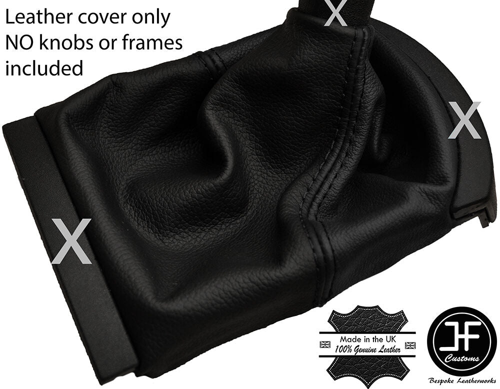 BLACK & BLACK REAL LEATHER MANUAL GEAR GAITER FITS SEAT IBIZA CORDOBA 2002-2008