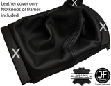 BLACK & BLACK REAL LEATHER MANUAL GEAR GAITER FITS SEAT IBIZA CORDOBA 2002-2008