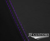 PURPLE STITCH LEATHER 4X DOOR TRIM ARMREST COVERS FOR JAGUAR X-TYPE 01-09 JF2