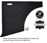 WHITE STITCHING 2X REAR DOOR CARD LEATHER COVER FITS FORD ANGLIA 105E 123E