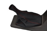 FITS ROVER MG METRO GEAR GAITER LEATHER RED STITCH CUSTOM NEW MADE IN UK