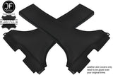 BLACK STITCH 2X LOWER B PILLAR LEATHER COVERS FOR MITSUBISHI LANCER EVO 10 X