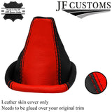 BLACK RED FITS VAUXHALL OPEL CORSA D 2006-2014 LEATHER GEAR GAITER CUSTOM NEW