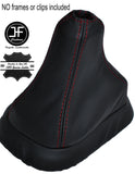 RED STITCH LEATHER GEAR GAITER OVER RUBBER FITS VAUXHALL OPEL NOVA 82-93