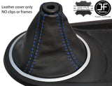 BLUE STITCH FITS HYUNDAI TIBURON COUPE 2002-2008 GEAR GAITER REAL LEATHER