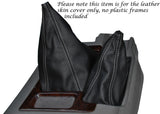 WHITE STITCH LEATHER GEAR GAITER SHIFT BOOT FITS NISSAN PATROL Y61 1998-2013