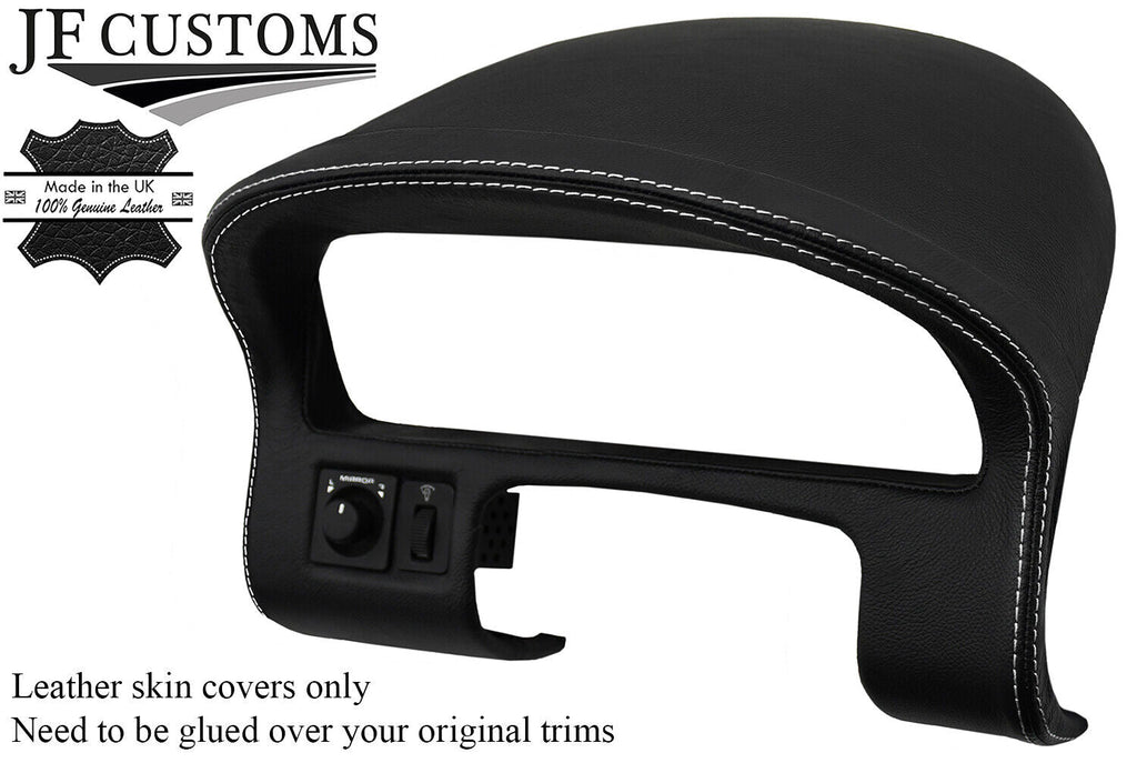 WHITE STITCH LEATHER SPEEDO + DASH COWL HOOD COVER FITS MG MGF MG TF 95-05
